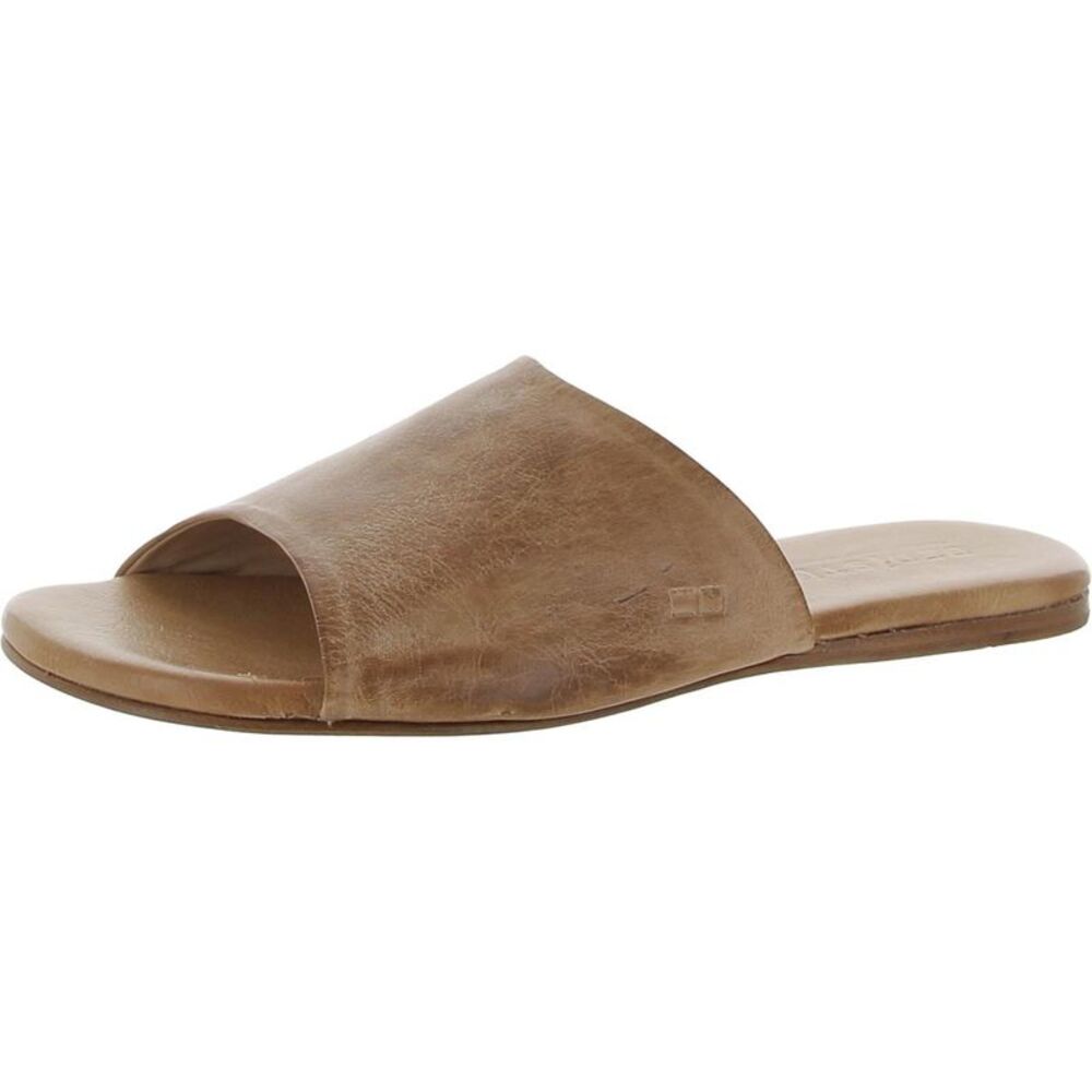 Bed Stu Tan Leather Slide Sandals